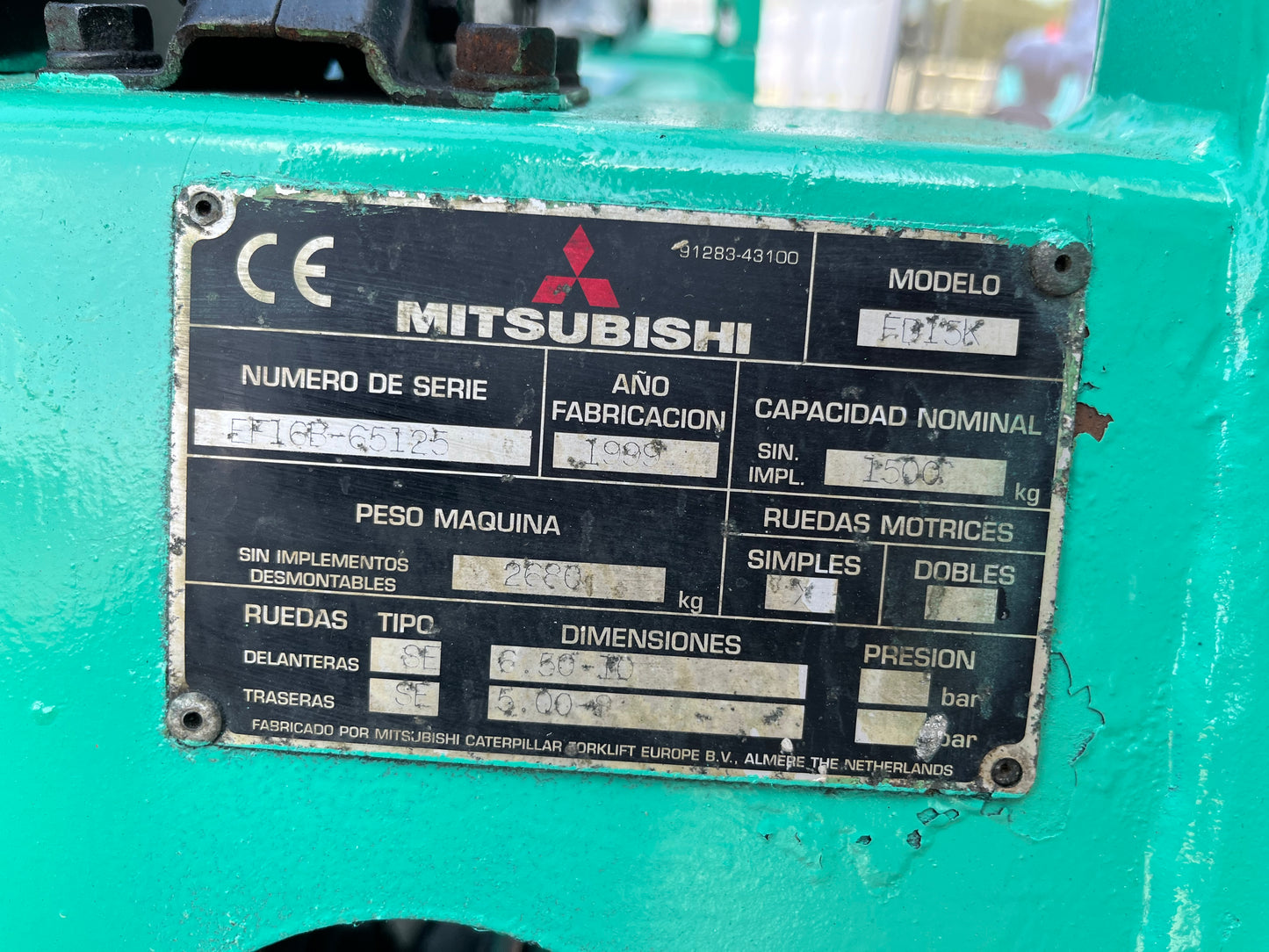 Carretilla Elevadora Mitsubishi FD15K