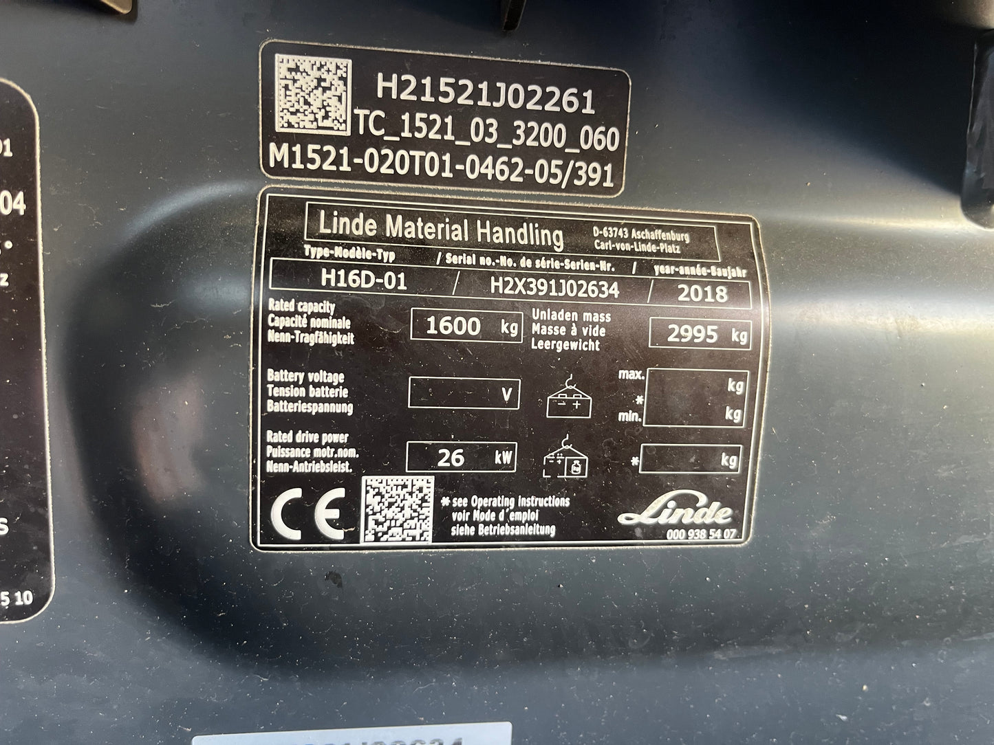 Carretilla Elevadora Linde H16 EVO