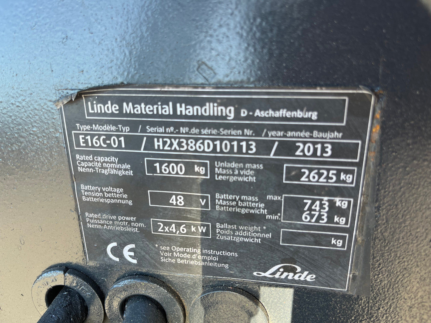 Carretilla Elevadora Linde E16C-01