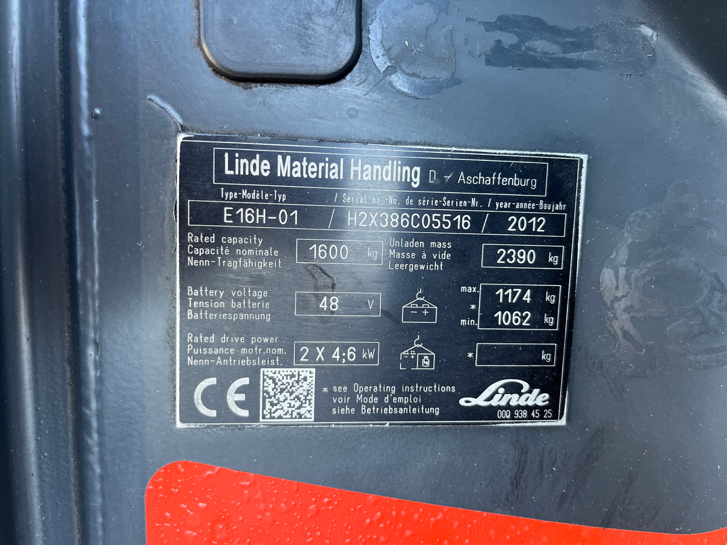 Carretilla Elevadora Linde E16H-02