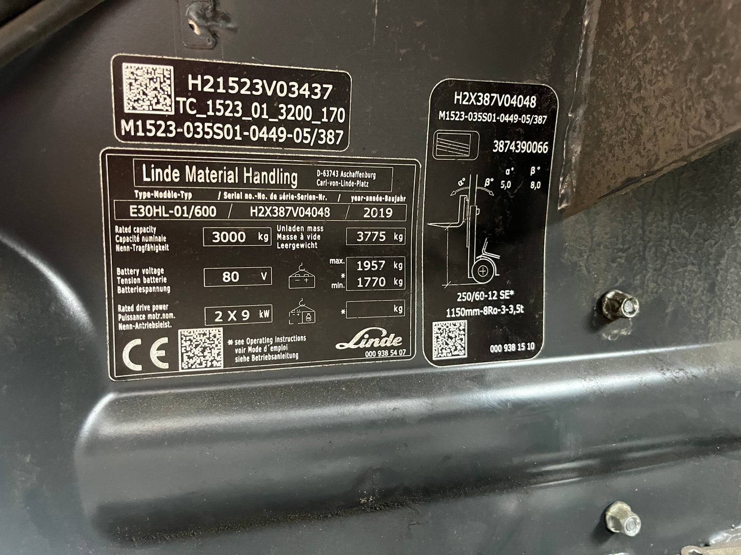 Carretilla Elevadora Linde E30HL-01/600