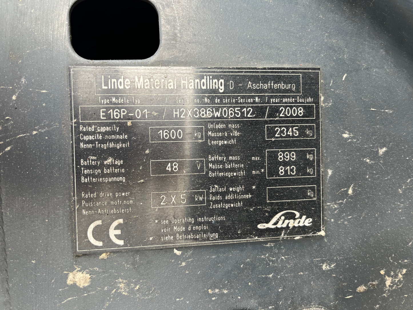 Carretilla Elevadora Linde E16P-01