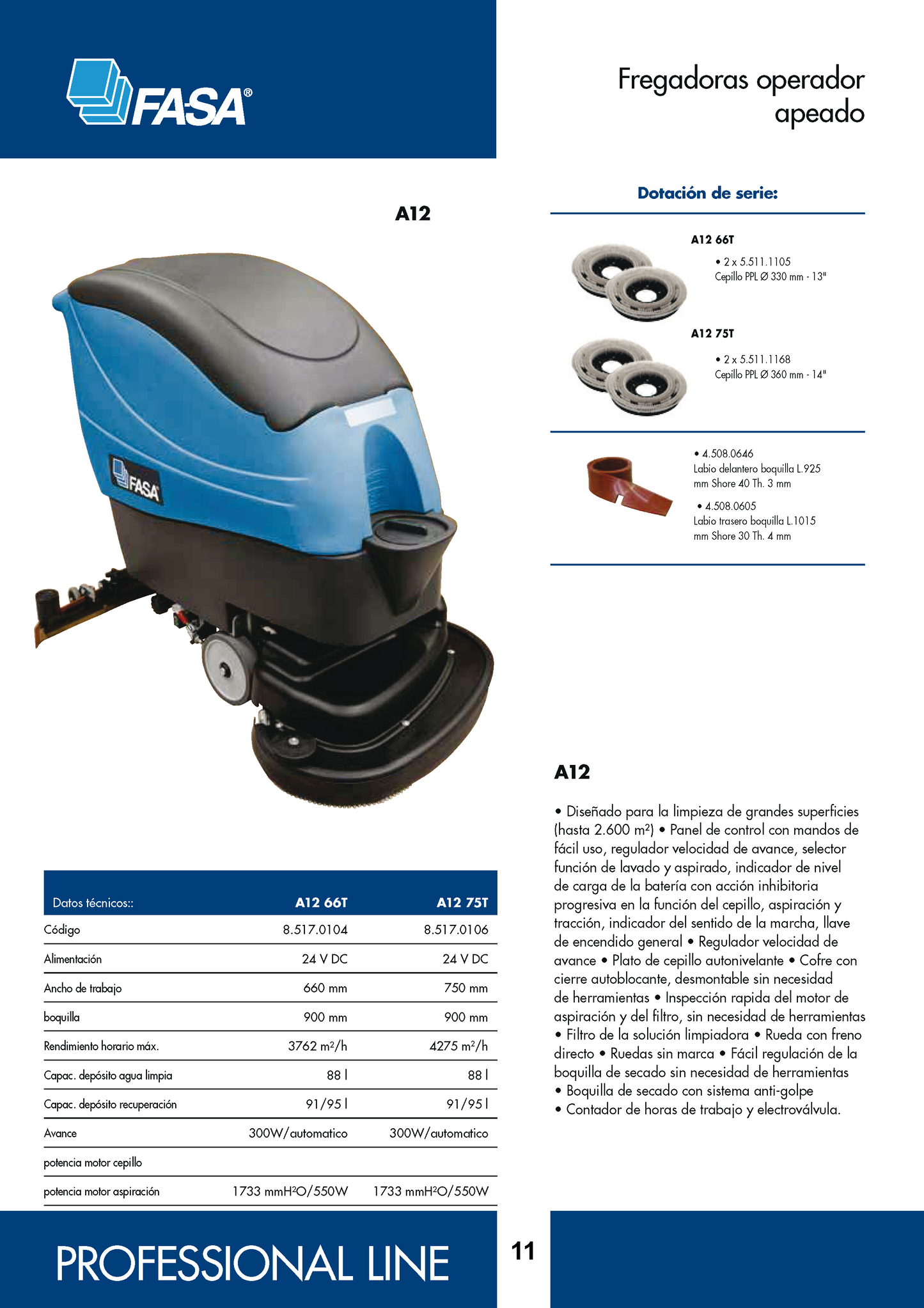 Fregadora Automática FASA A12 66-75T