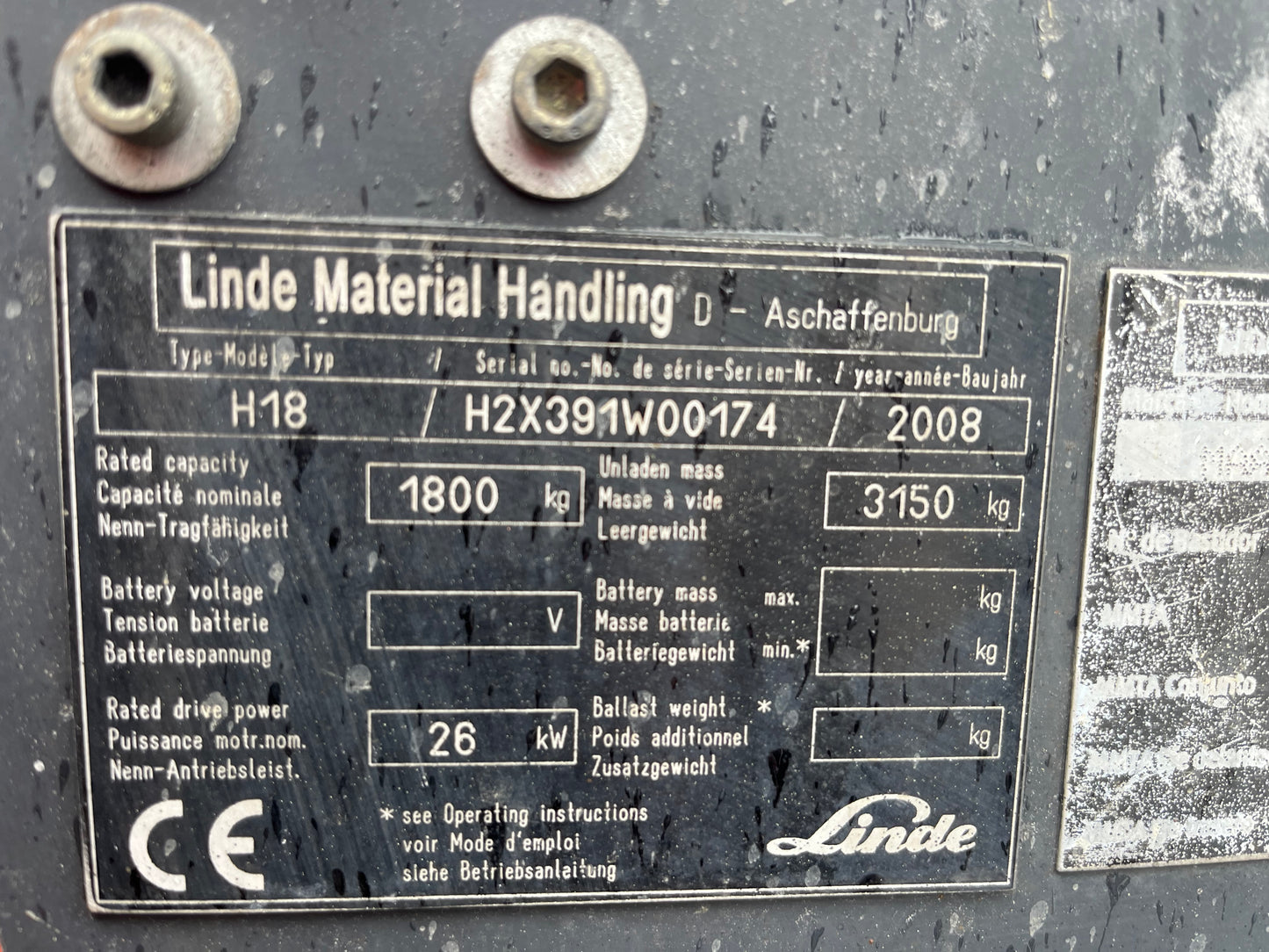 Carretilla Elevadora Matriculada Linde H18