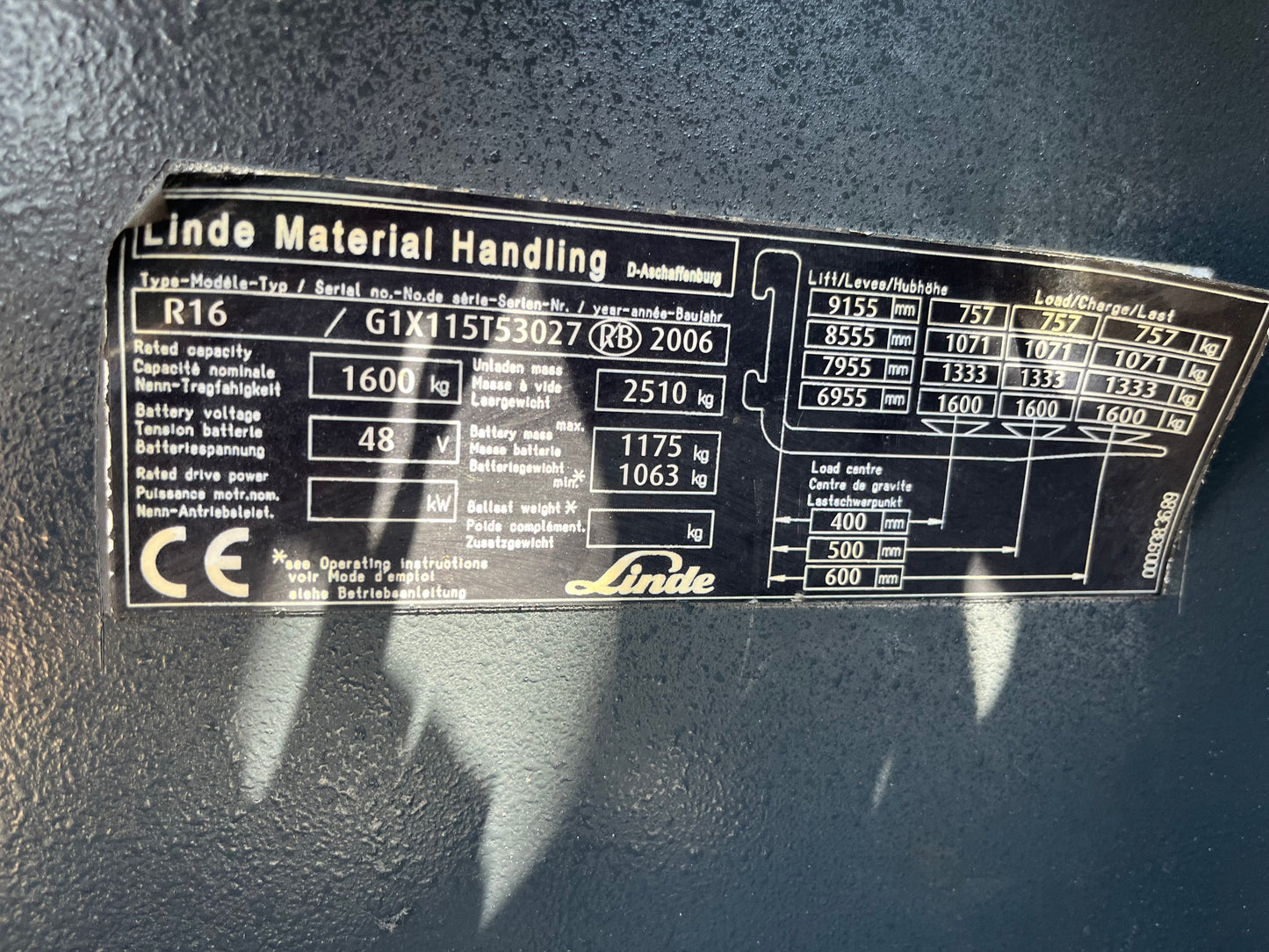 Carretilla Retráctil Linde R16