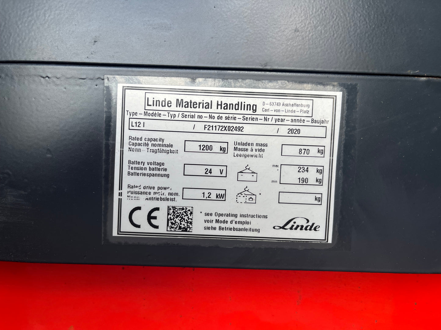 Apilador Eléctrico Linde L12 I