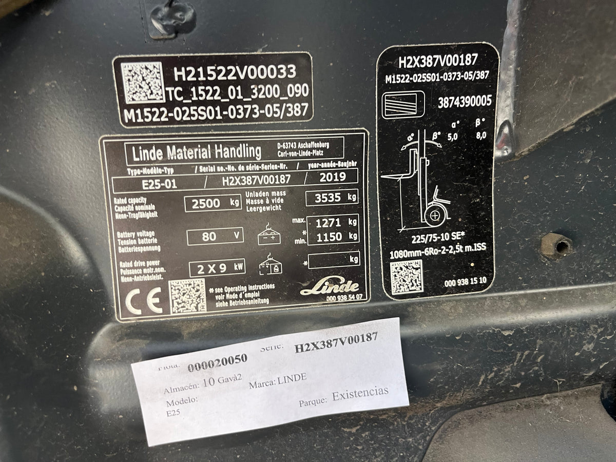 Carretilla Elevadora Linde E25