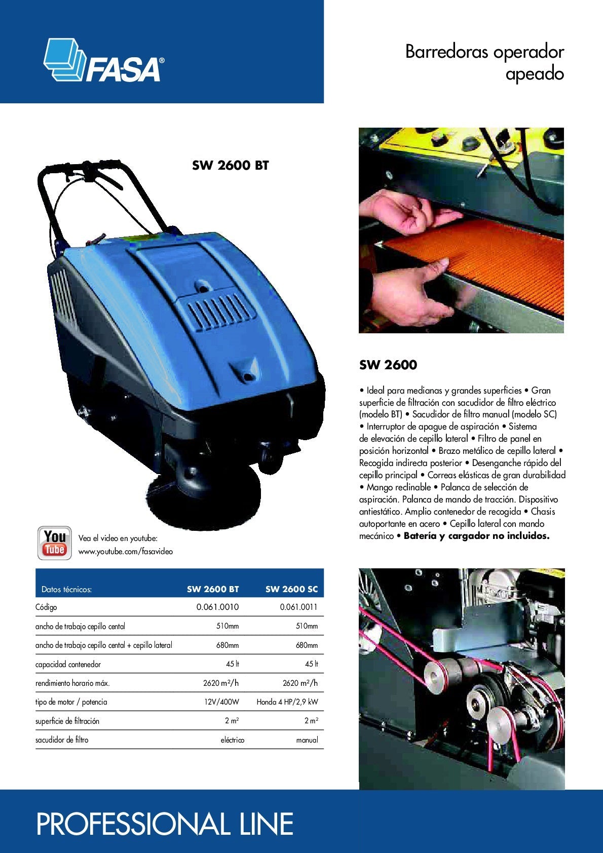 Barredora FASA SW 2600 BT