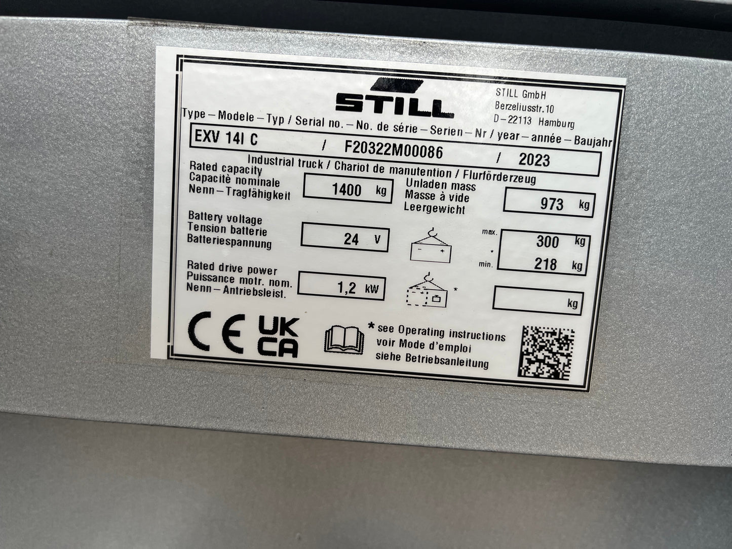 Apilador Eléctrico Still EXV 14I C