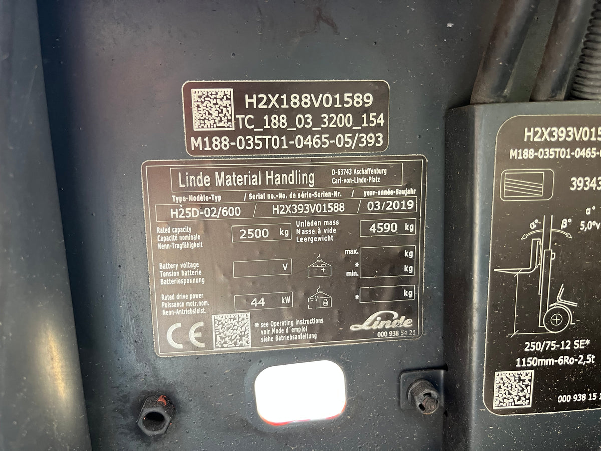 Carretilla Elevadora Linde H25D-02/600