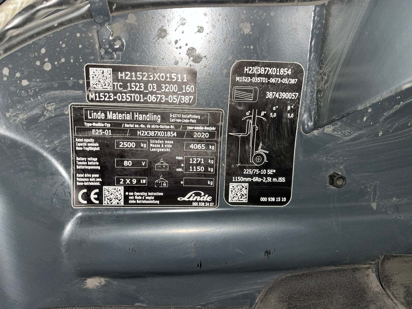 Linde E25-01 Registered Forklift