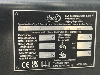 Carretilla Elevadora Baoli KBD18 Km0