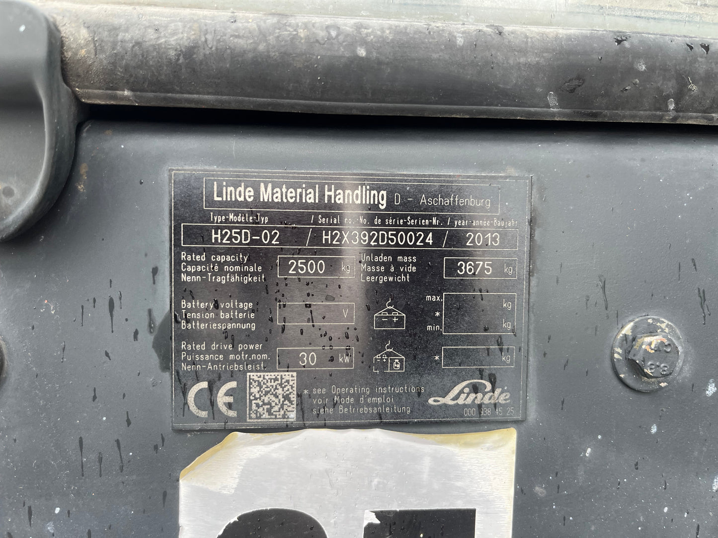 Carretilla Elevadora Matriculada Linde H25D-02