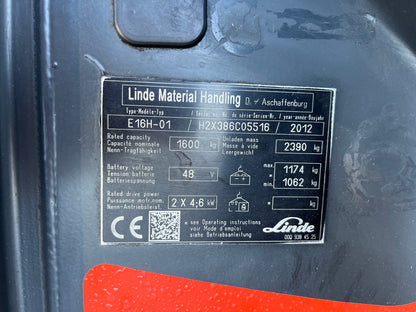 Carretilla Elevadora Linde E16H-02