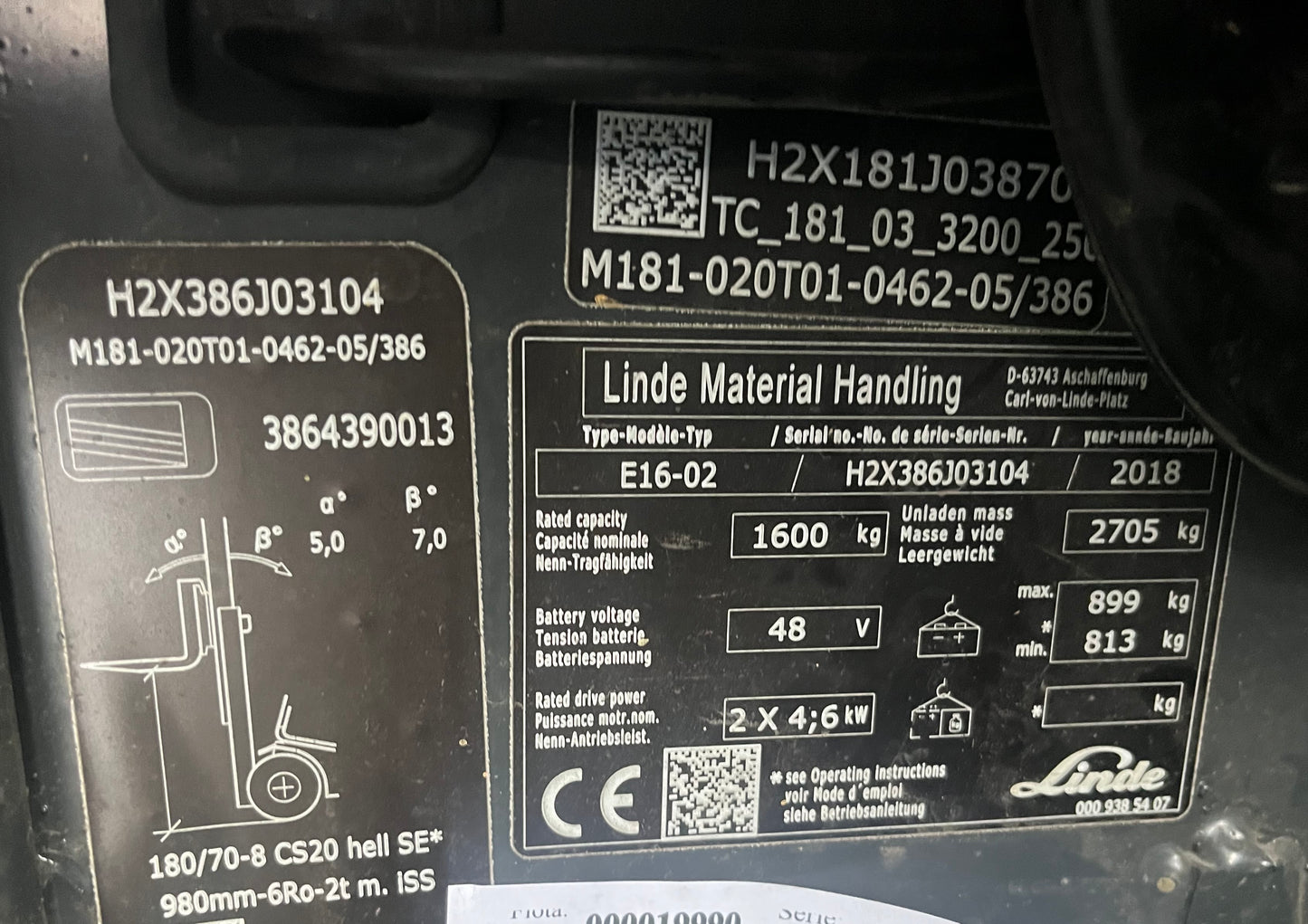 Carretilla Elevadora Linde E16-02 Con Posicionador y 5ª Válvula