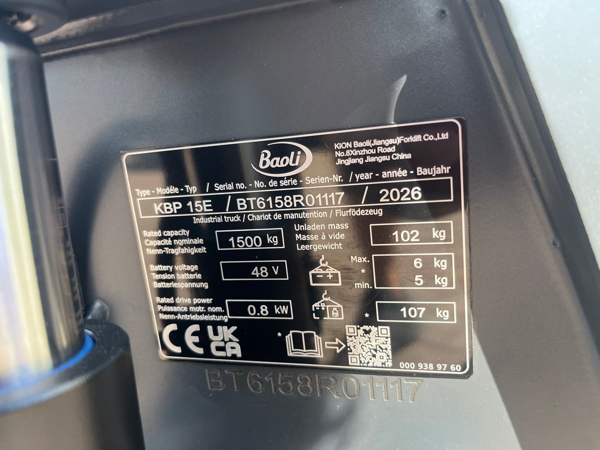 Transpaleta Eléctrica Baoli KBP 15E
