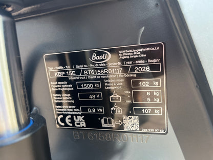 Transpaleta Eléctrica Baoli KBP 15E