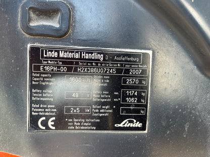 Linde E16PH-00 Forklift